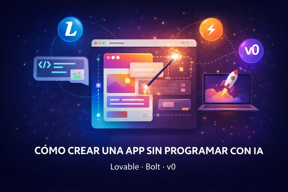 Cómo crear una app o página web sin programar con IA