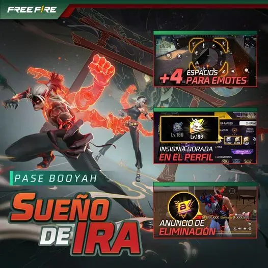 pase booyah de Free Fire Sueño de ira febrero 2024