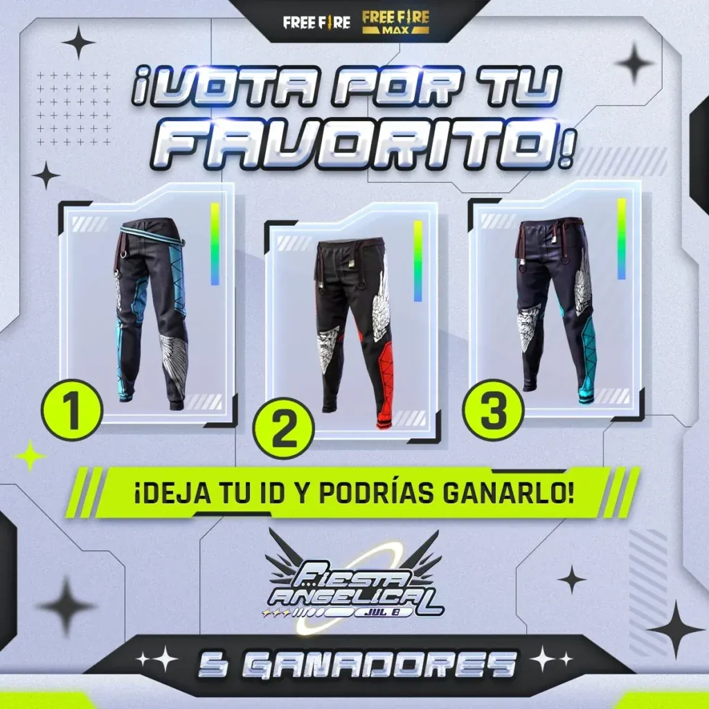 pantalones angelicales de Free Fire