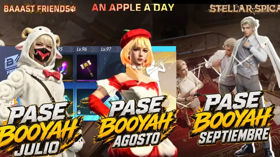 Pase Booyah Julio 2026: filtrados también agosto y septiembre antes de la OB54